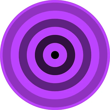 Artwork thumbnail, Geometric Pattern: Rondel: Black Gradient Purple by Red Wolf