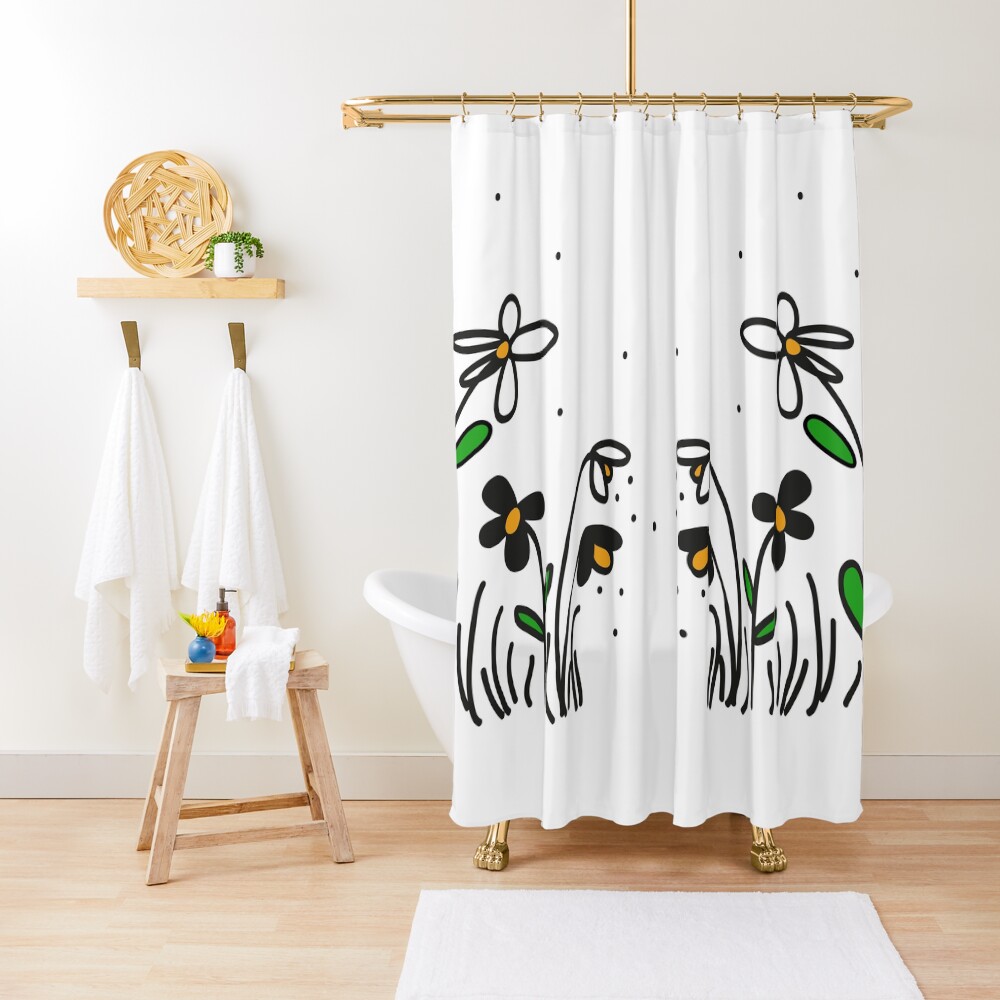Daisy Doodles Shower Curtain