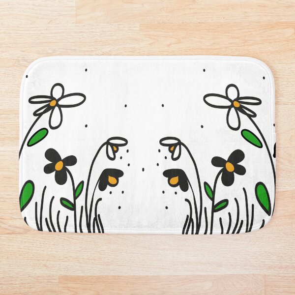 Daisy Doodles Bath Mat