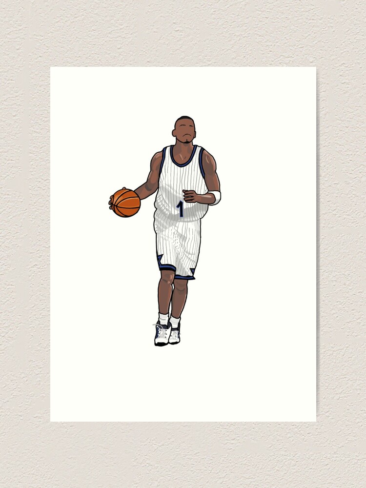 Penny Hardaway Orlando Magic Basketball Art Illustrated Print
