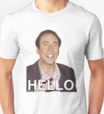Nicolas Cage - HELLO Sticker Unisex T-Shirt