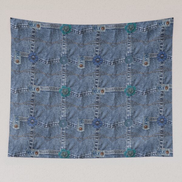 Item preview, Blue Jeans Denim Pocket Patchwork designed and sold by sosweet.