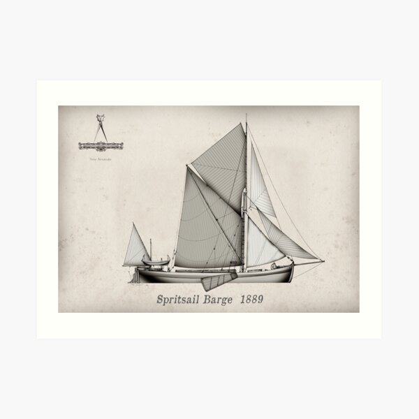 Vintage Spritsail Barge Art Print