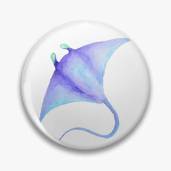 Item preview, Hand-painted Watercolour Manta Ray designed and sold by DoodleMaus.