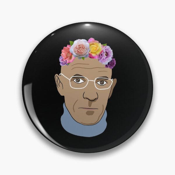 Item preview, Michel Foucault - Portrait With Flower Crown designed and sold by isstgeschichte.
