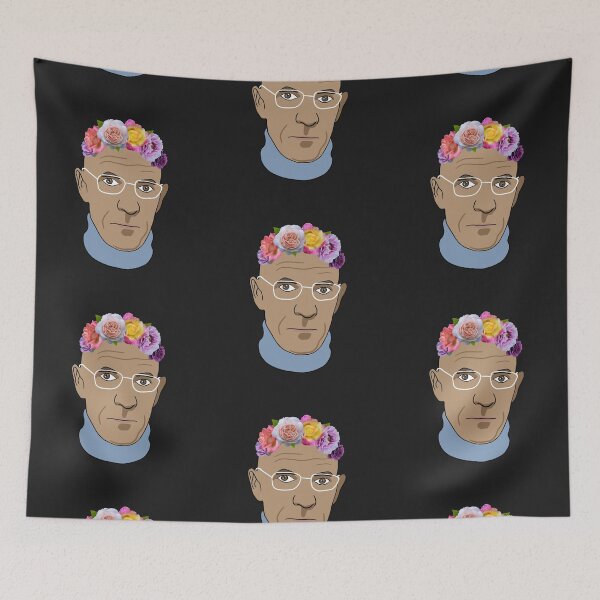 Item preview, Michel Foucault - Portrait With Flower Crown designed and sold by isstgeschichte.