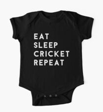 Eat Sleep Cricket Repeat One Piece - Short Sleeve