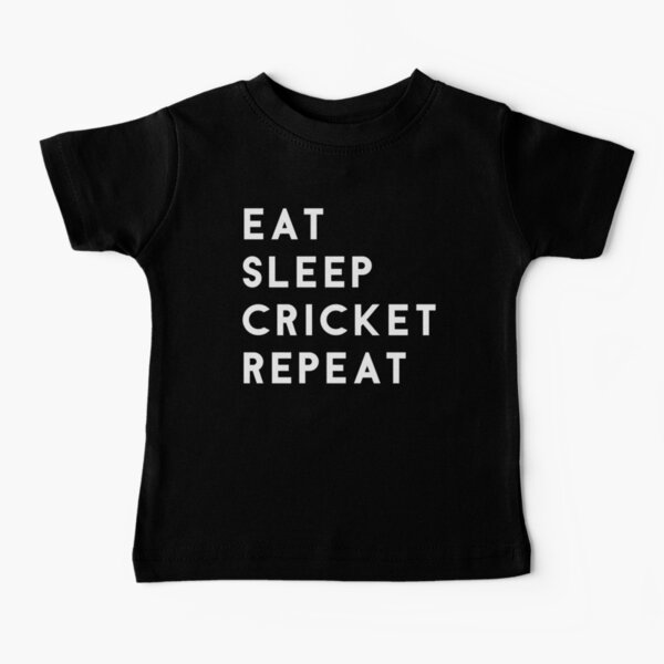Eat Sleep Cricket Repeat Baby T-Shirt