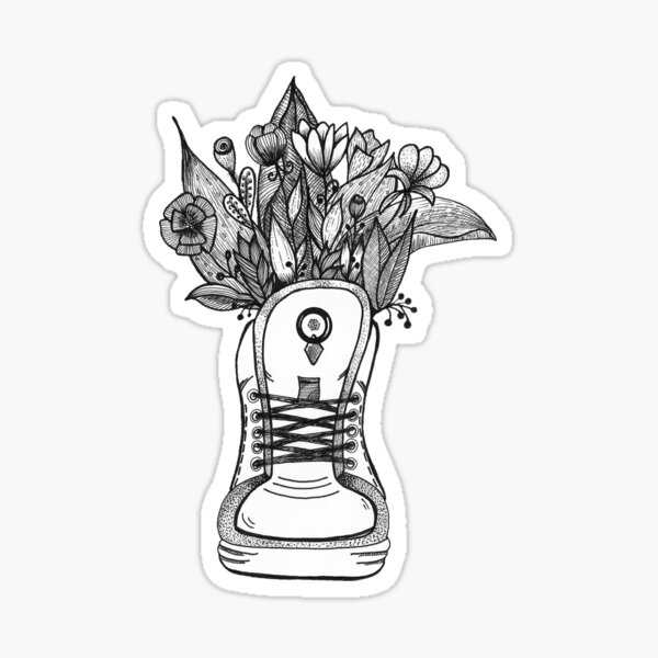 Basket fleurie Sticker