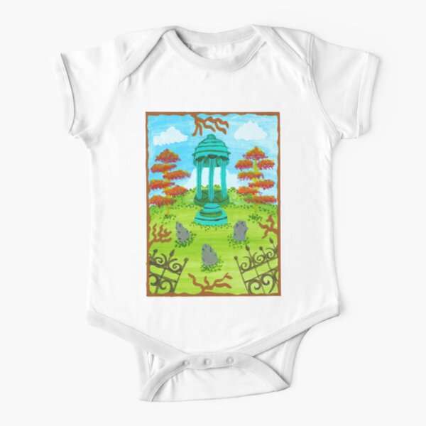 Colorful Graveyard Short Sleeve Baby One-Piece