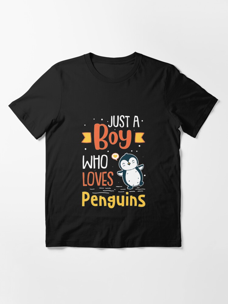 Alternate view of Just A Boy Who Loves Penguins - Funny Penguin Essential T-Shirt