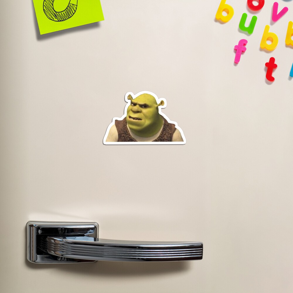 Confused Shrek sticker | Magnet