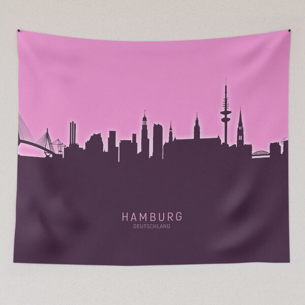 Artikelvorschau, Hamburg Germany Skyline entworfen und verkauft von ArtPrints.