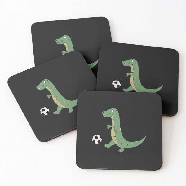 Item preview, Cute T-Rex Dinosaur Playing Soccer designed and sold by iamhewho.
