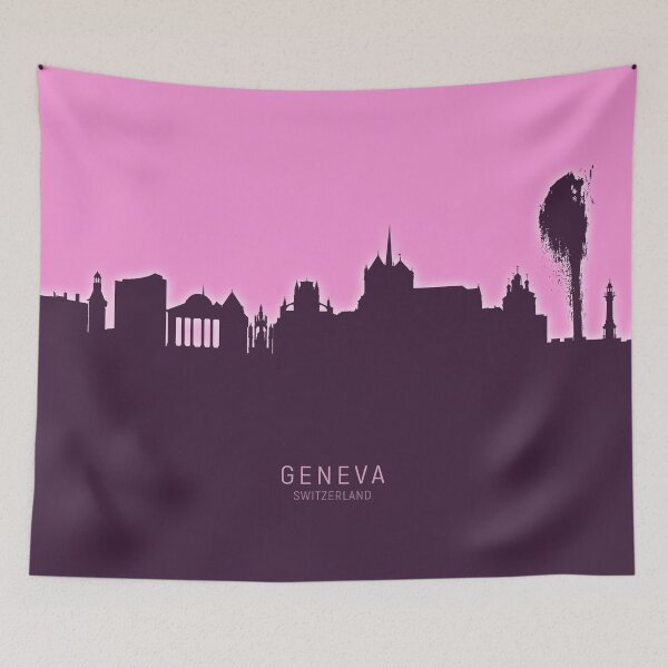 Item preview, Geneva Switzerland Skyline designed and sold by ArtPrints.