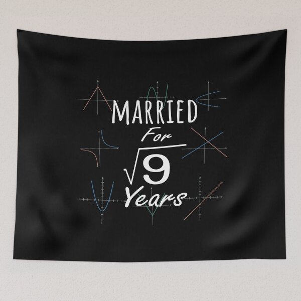 Item preview, Math 3rd Anniversary Gift Married Square Root Of 9 Years print designed and sold by Grabitees.