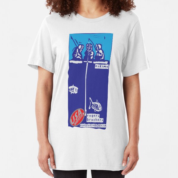 usa warriors eskimo by rogers bros Slim Fit T-Shirt