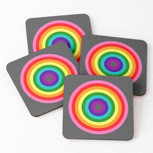 Item preview, Rainbow flag round designed and sold by Gezwompl.