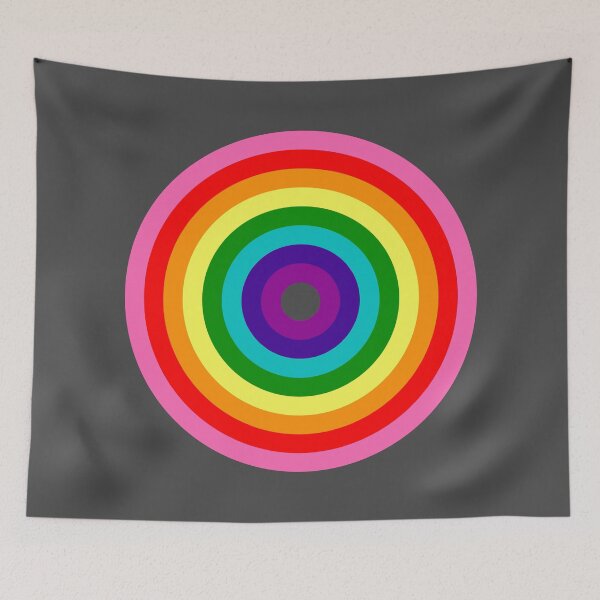 Item preview, Rainbow flag round designed and sold by Gezwompl.