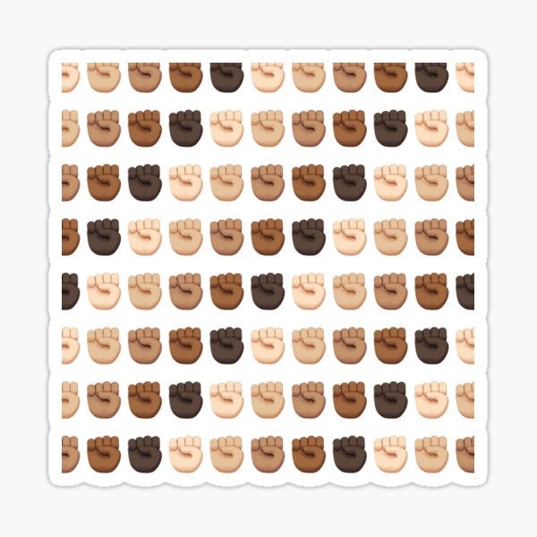 Fist Hand Emoji Stickers Redbubble - roblox black lives matter hands