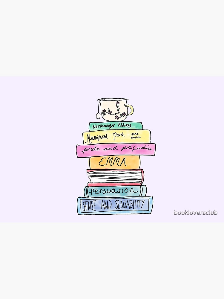 Jane Austen book stack by bookloversclub