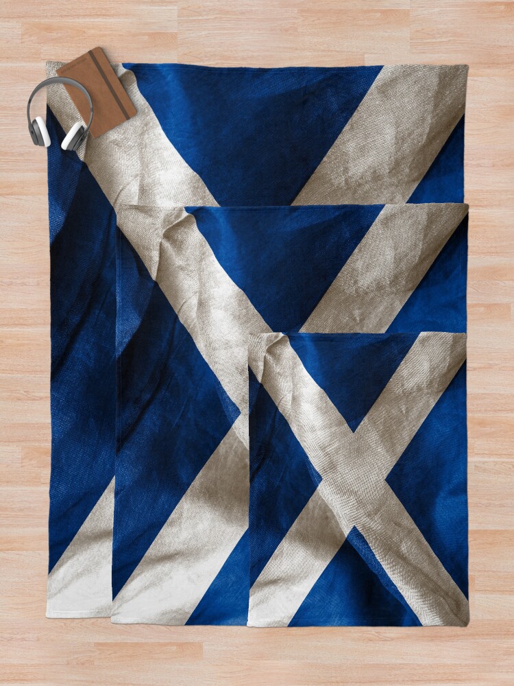 Alternate view of Scottish Flag Throw Blanket
