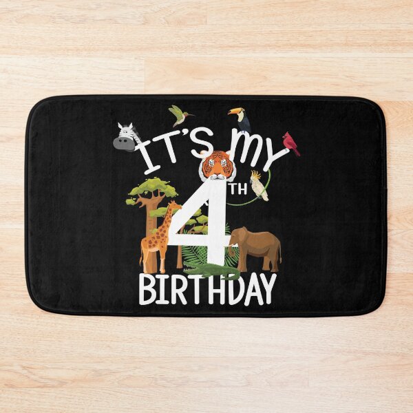 Item preview, It's My 4th Birthday Boy Zoo Theme 4 Years Old Animal Party product designed and sold by Grabitees.