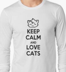 Keep Calm and Love Cats Long Sleeve T-Shirt