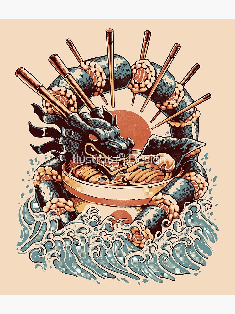 Dragon Sushi Ramen by ilustrata