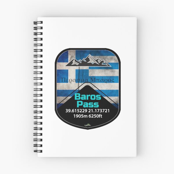 Item preview, Baros Pass Greece Motorcycle Cycle Sticker T-Shirt designed and sold by OuterShellUK.