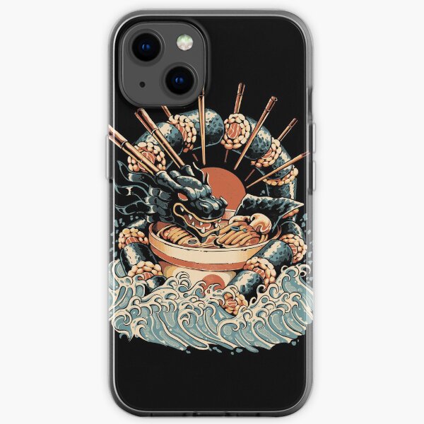 Dragon Sushi Ramen - Black Version iPhone Soft Case
