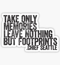 Leave Only Footprints : camera Sticker