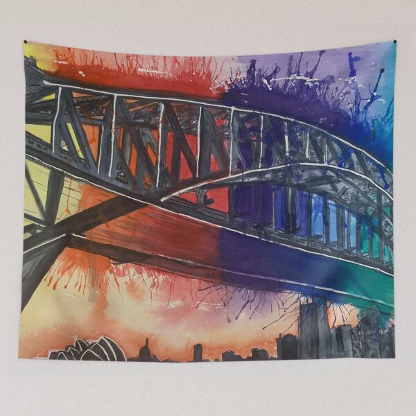 Item preview, Harbour Bridge Mardi Gras designed and sold by spyns.