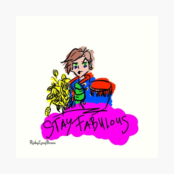 STAY FABULOUS Edgy Parrot Kunstdruck