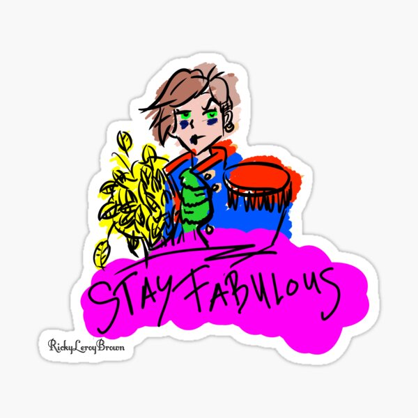 STAY FABULOUS Edgy Parrot Sticker