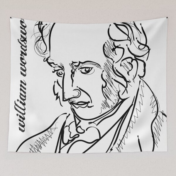 Item preview, william wordsworth portrait black and white | william wordsworth poster  designed and sold by KARTICK DUTTA.