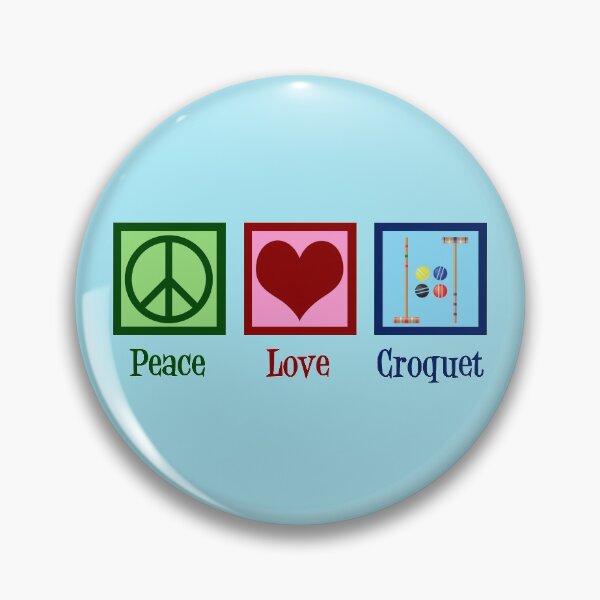 Item preview, Peace Love Croquet designed and sold by Epic Love Designs.