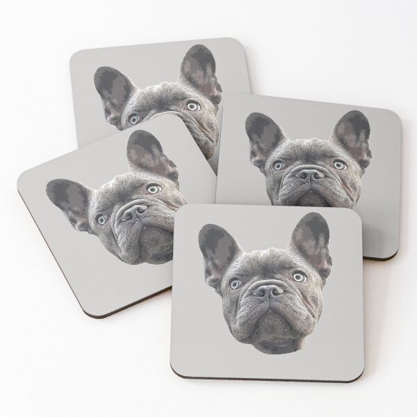 Item preview, French Bulldog Blue Puppy Dog designed and sold by ElegantCat.