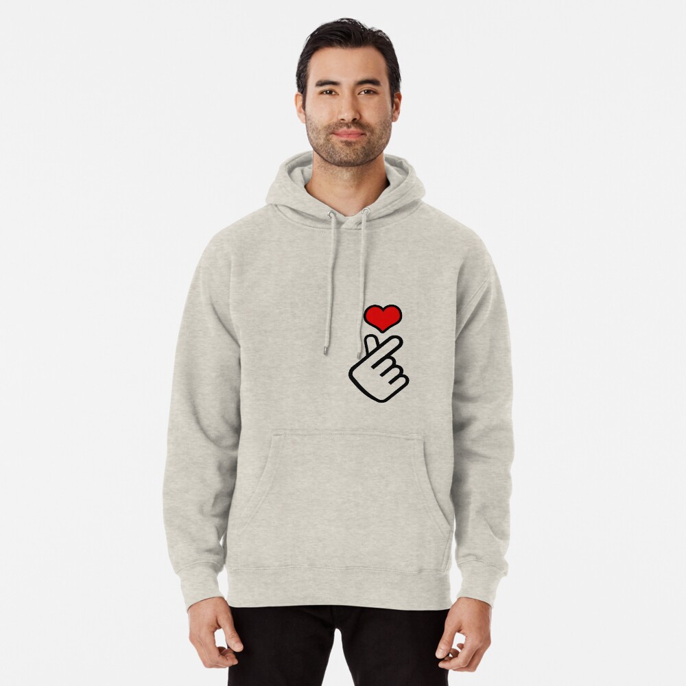 Korean heart hoodie best sale