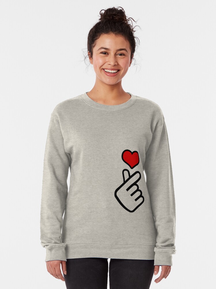 finger heart sweatshirt