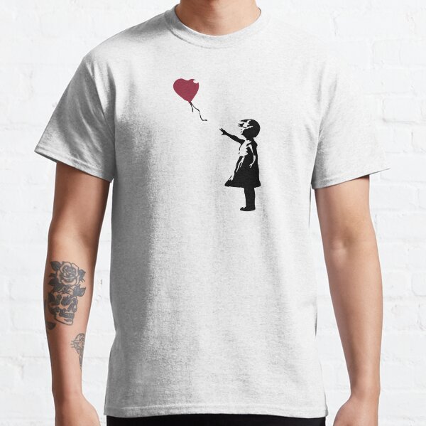 Girl With Red Balloon, Banksy, Streetart Street Art, Grafitti, Artwork, Design For Men, Women, Kids Classic T-Shirt