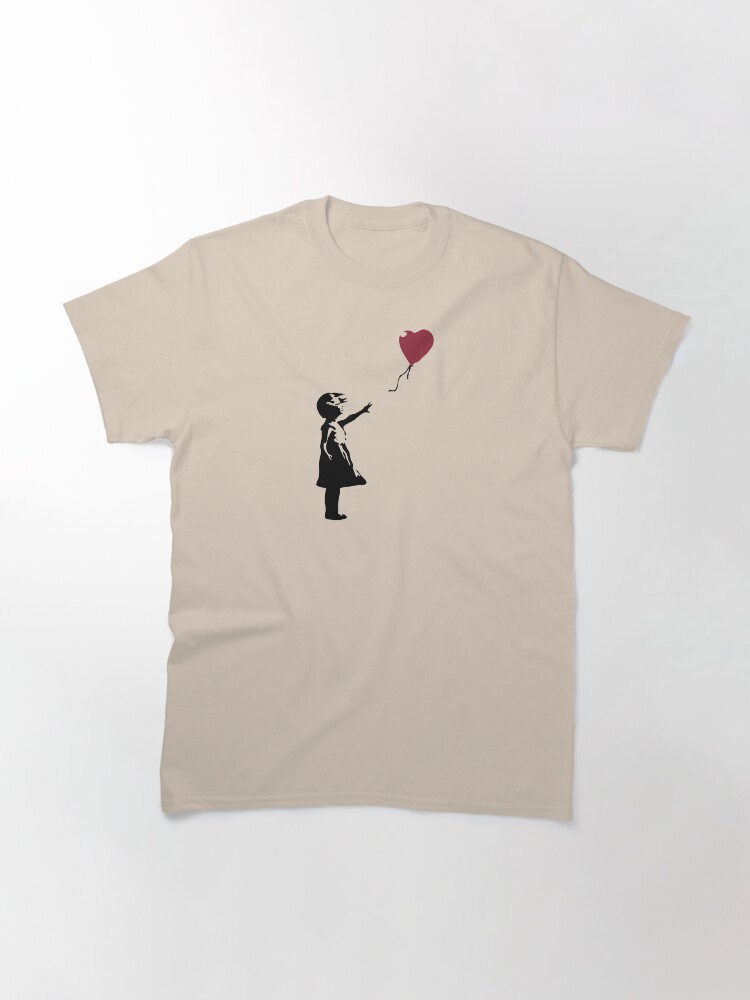 Alternate view of Girl With Red Balloon, Banksy, Streetart Street Art, Grafitti, Artwork, Design For Men, Women, Kids Classic T-Shirt