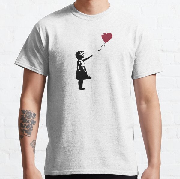 Fille Avec Ballon Rouge, Banksy, Streetart Street Art, Grafitti, Oeuvre, Design Pour Hommes, Femmes, Enfants T-shirt classique