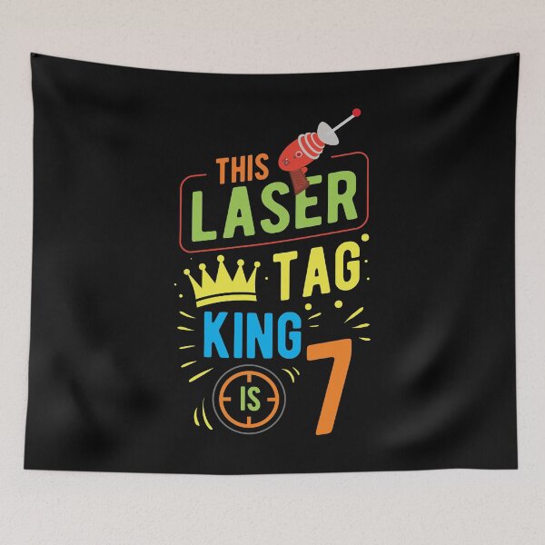 Item preview, This Laser Tag King Is 7 7th Birthday Recreational Gift designed and sold by haselshirt.