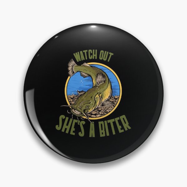 Item preview, Funny Catfish Fishing She's a Biter design designed and sold by jakehughes2015.