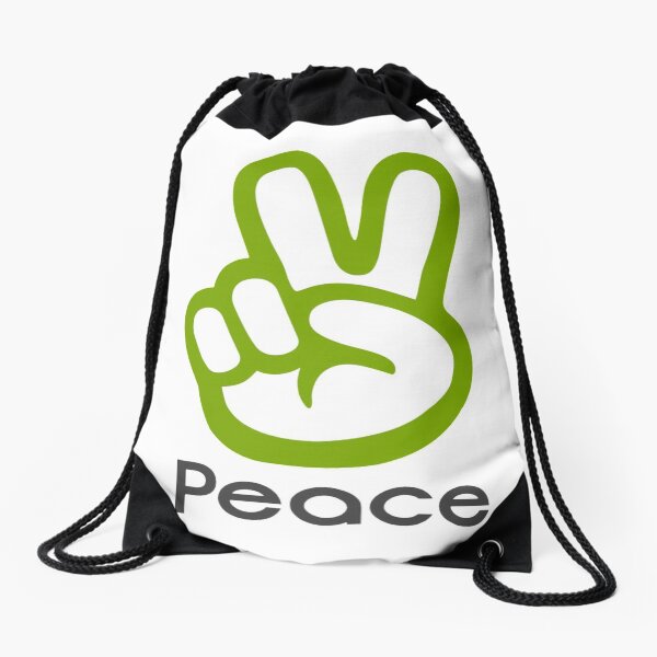 Peace Drawstring Bag