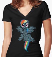 I am a brony because... Women's Fitted V-Neck T-Shirt