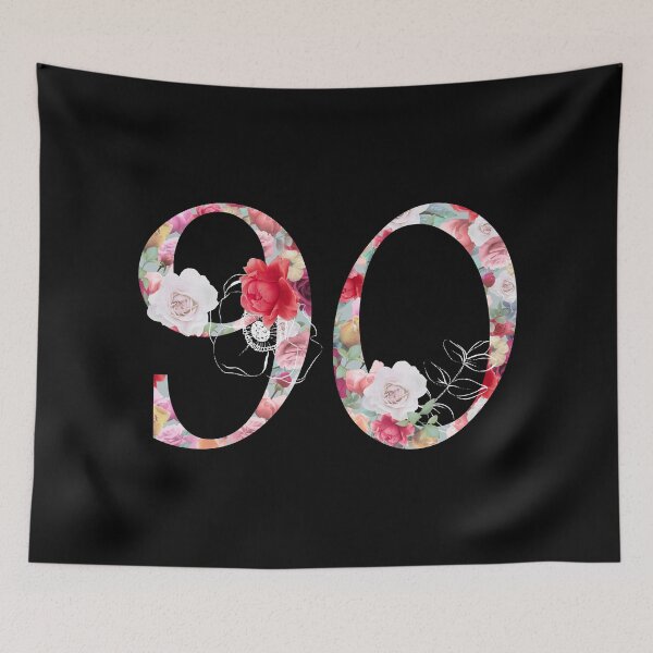 Item preview, Flower Number Ninety Spring Flower Bloom Celebrating 90 designed and sold by Space-Bug.
