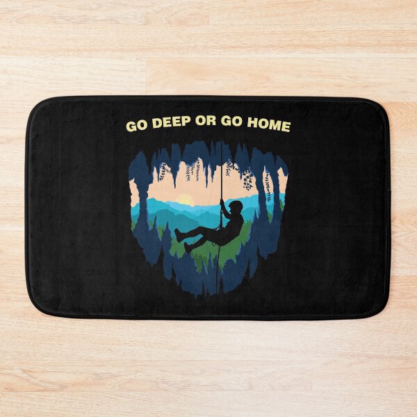 Item preview, Womens Go Deep Or Go Home Funny Caving Quote Spelunker V-Neck product designed and sold by jakehughes2015.