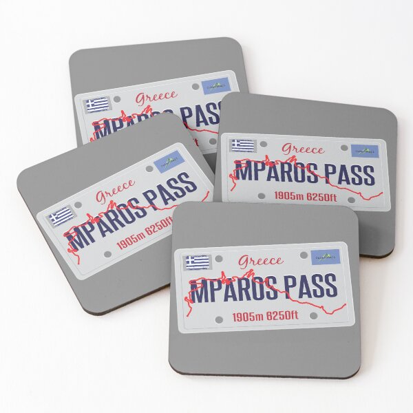 Item preview, Mparos Pass Greece Cyclist Motorcycle Licence Plate Sticker T-Shirt designed and sold by OuterShellUK.